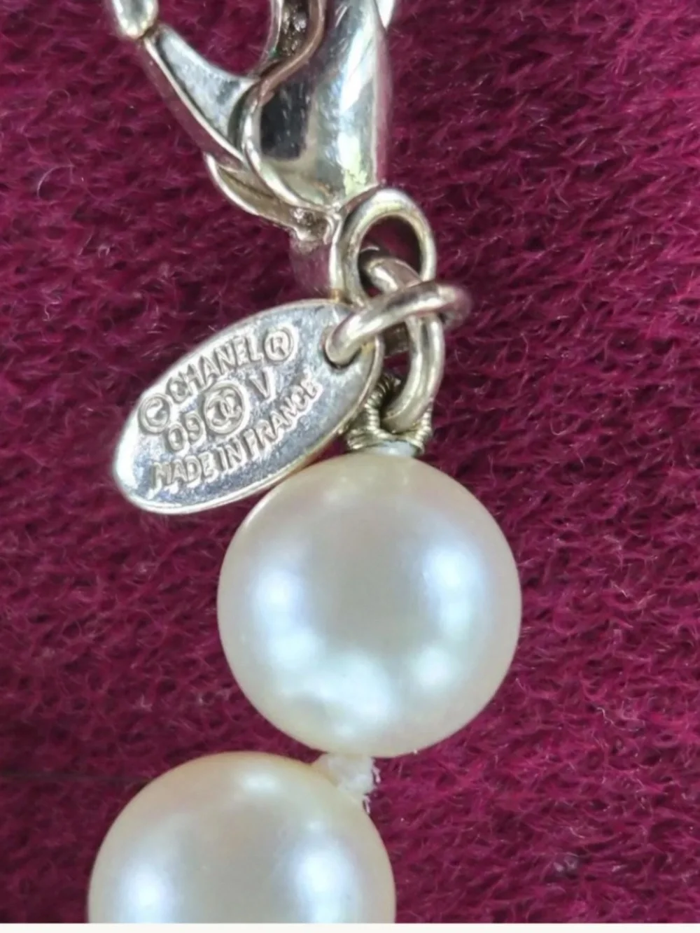 Vintage Chanel 1996 Pearl Necklace | France | Multi-Strand Cream Faux Pearls |